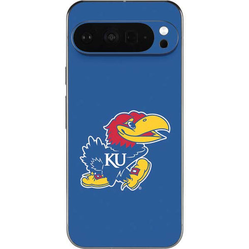 University of Kansas Jayhawks Mascot Outline Pixel 9 Pro XL Skin